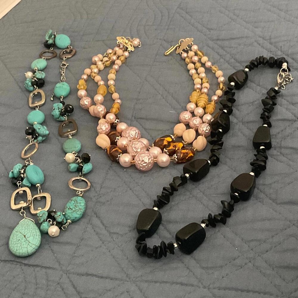 Three Beaded Vintage Necklaces